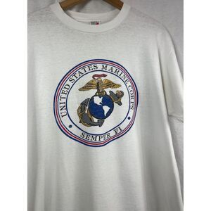 Vintage USMC United States Marines Semper FI T shirt Men's sz Large Made in USA